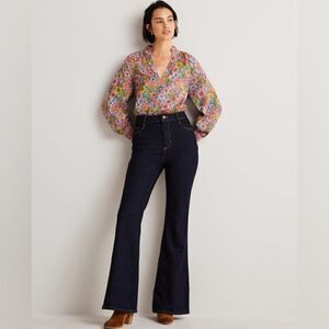 Boden High Waist Smart Flare Jeans NWT